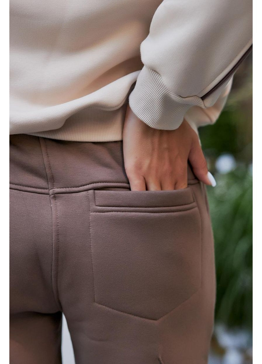 Костюм женский с начесом лакоста бежево-серый (М196.4) UMON (356129648)