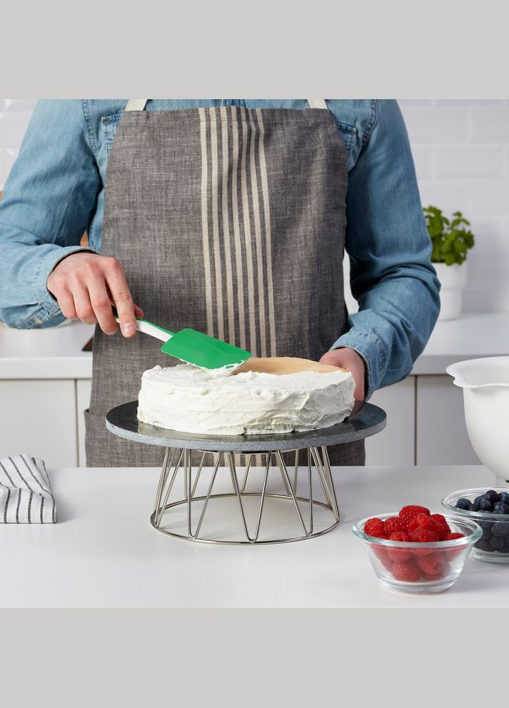 Лопатка силіконова кулінарна, зелений, білий, ІКЕА, Ö, IKEA (272150586)