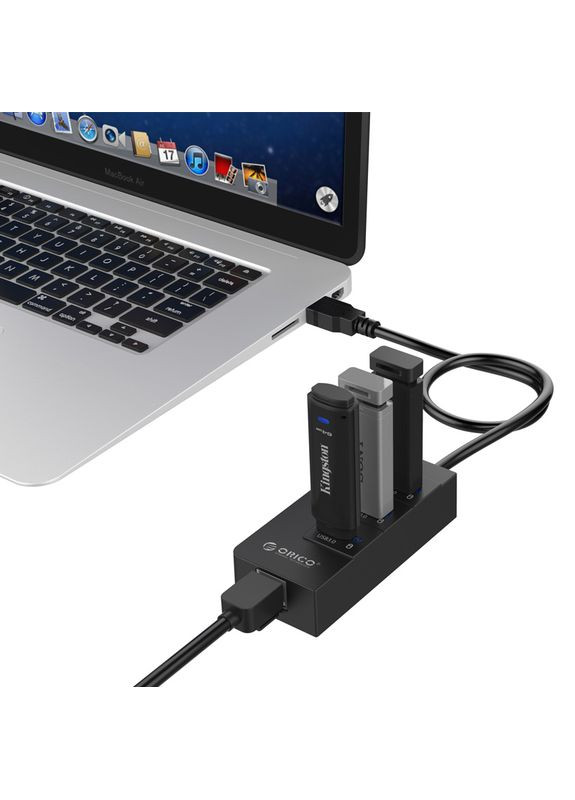 USB-хаб USB 3.0 3 порти + RJ45 (HR01-U3-V1-BK-BP) Orico (315503752)