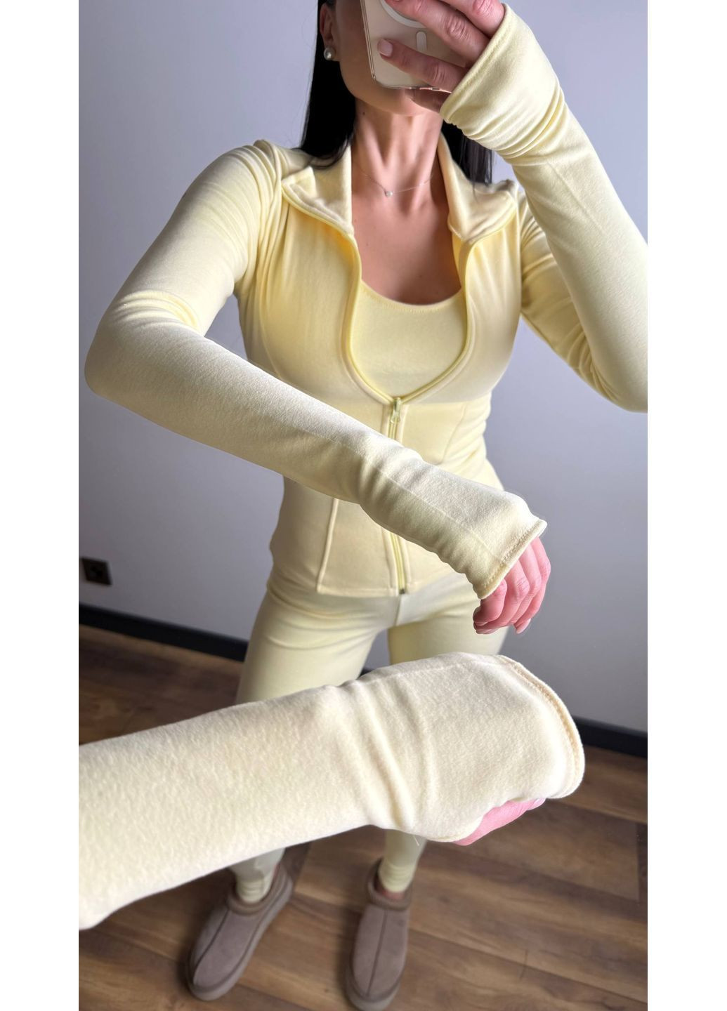 Костюм трійка термо,топ, лонгслів на блискавці та легінси Luna (366288823)