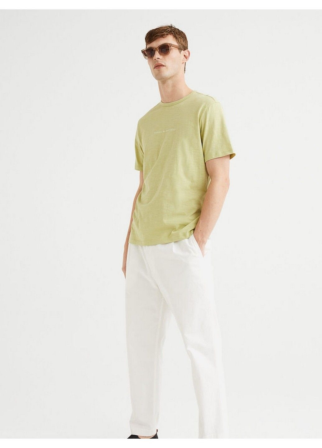 Салатова футболка H&M