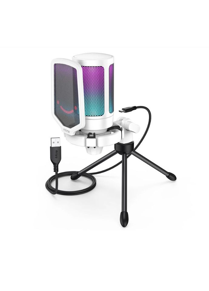 Мікрофон студійний конденсаторний настільний ігровий A6V AMPLIGAME (A6V) з попфільтром / Fifine (369646786)