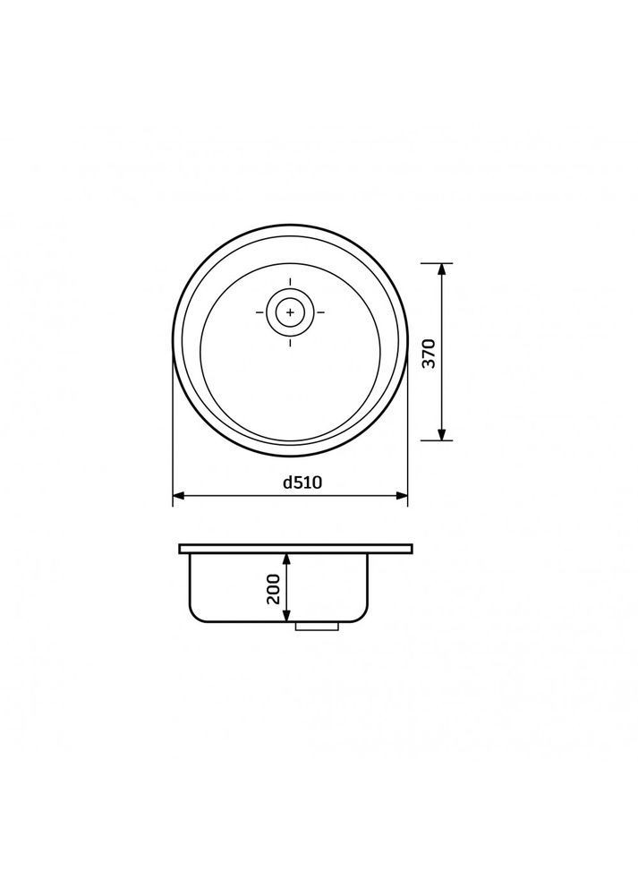 Кухонная мойка из искусственного камня/кварцевая 510×200 мм, круглая SUN Коричневая (30050510200) Adamant (368157226)