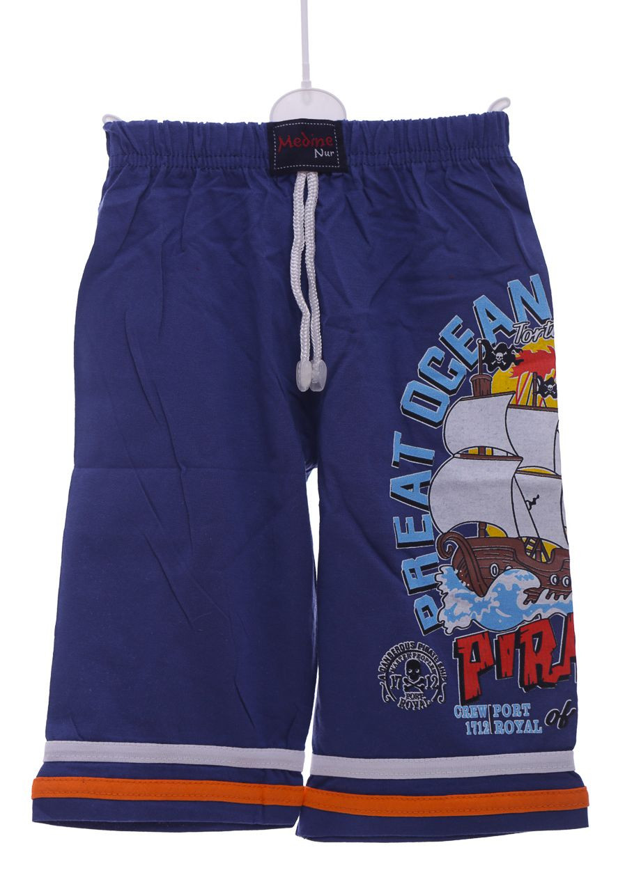 Бриджи для мальчика трикотажные с пиратом синий 98 см (38552) BABYKROHA (297198165)