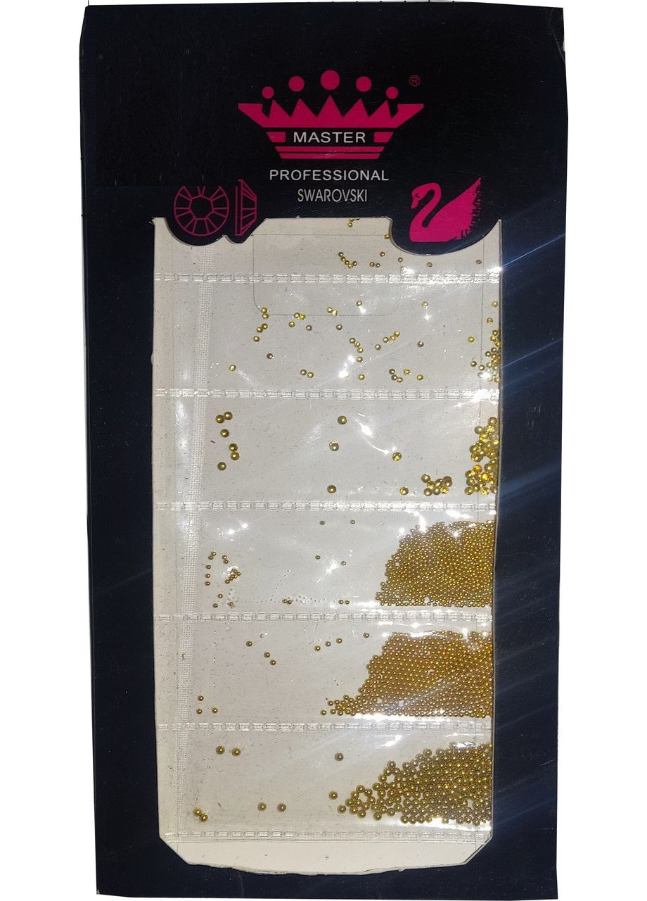 Бульонки для декорирования ногтей, цвет золото, разные размеры Master Professional (315836946)