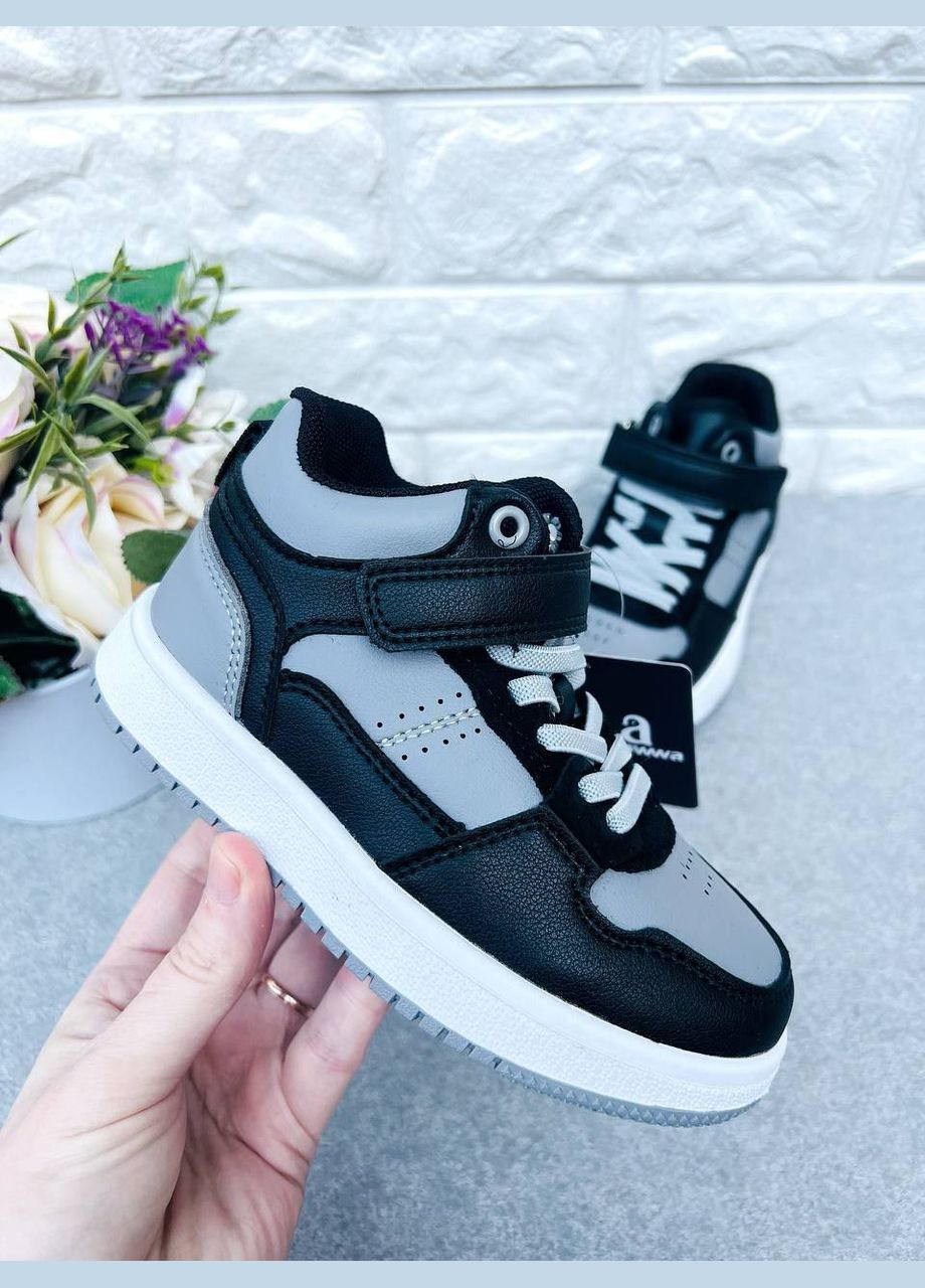 Черные стильные хайтопы для мальчика Apawwa