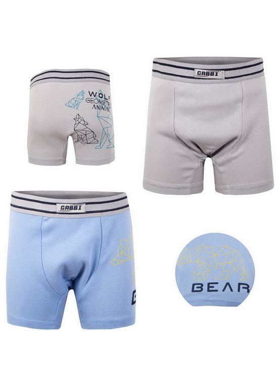 Дитячі труси-шорти для хлопчика Gabbi Вовк та ведмідь (2 шт.) Габби (302434309)