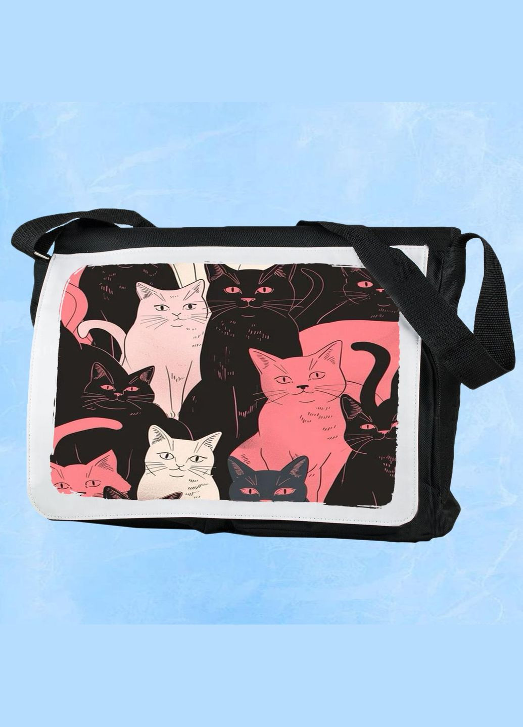 Чоловіча (жіноча) сумка через плече для спортзалу дорожня універсальна Art #076 Чорний No Brand (322119336)