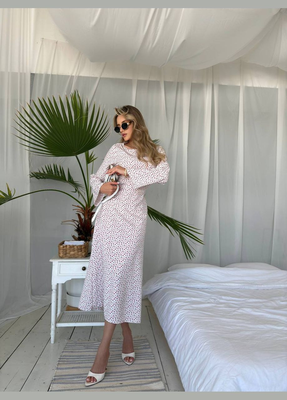 Рожева повсякденний, кежуал сукня у квітковий принт No Brand з квітковим принтом