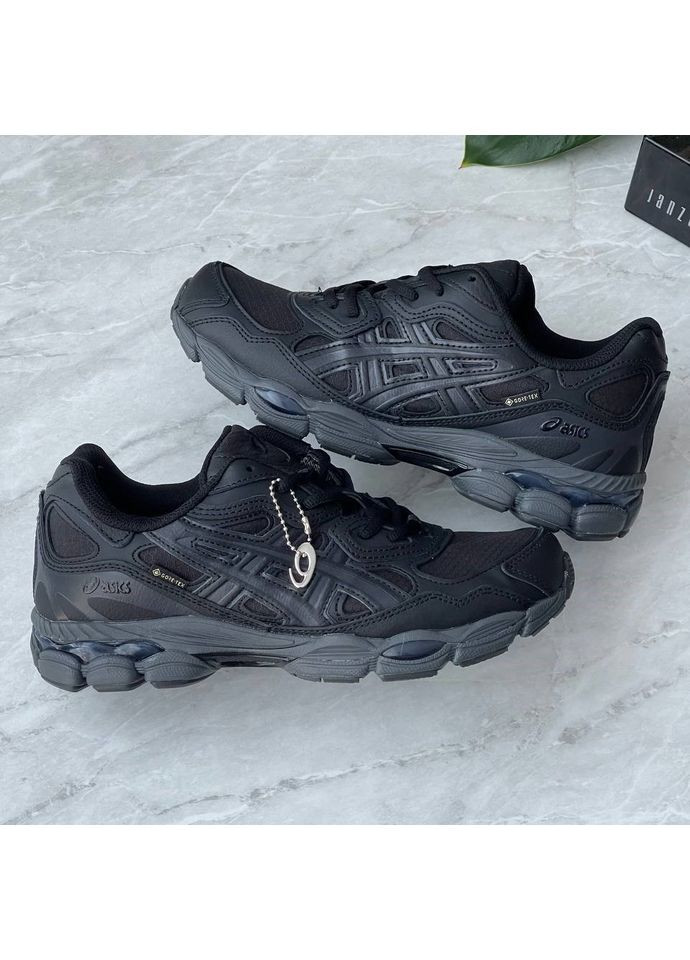 Черные демисезонные кроссовки мужские asics gel-nyc gore-tex black | асикс гель-нюк черные No Brand