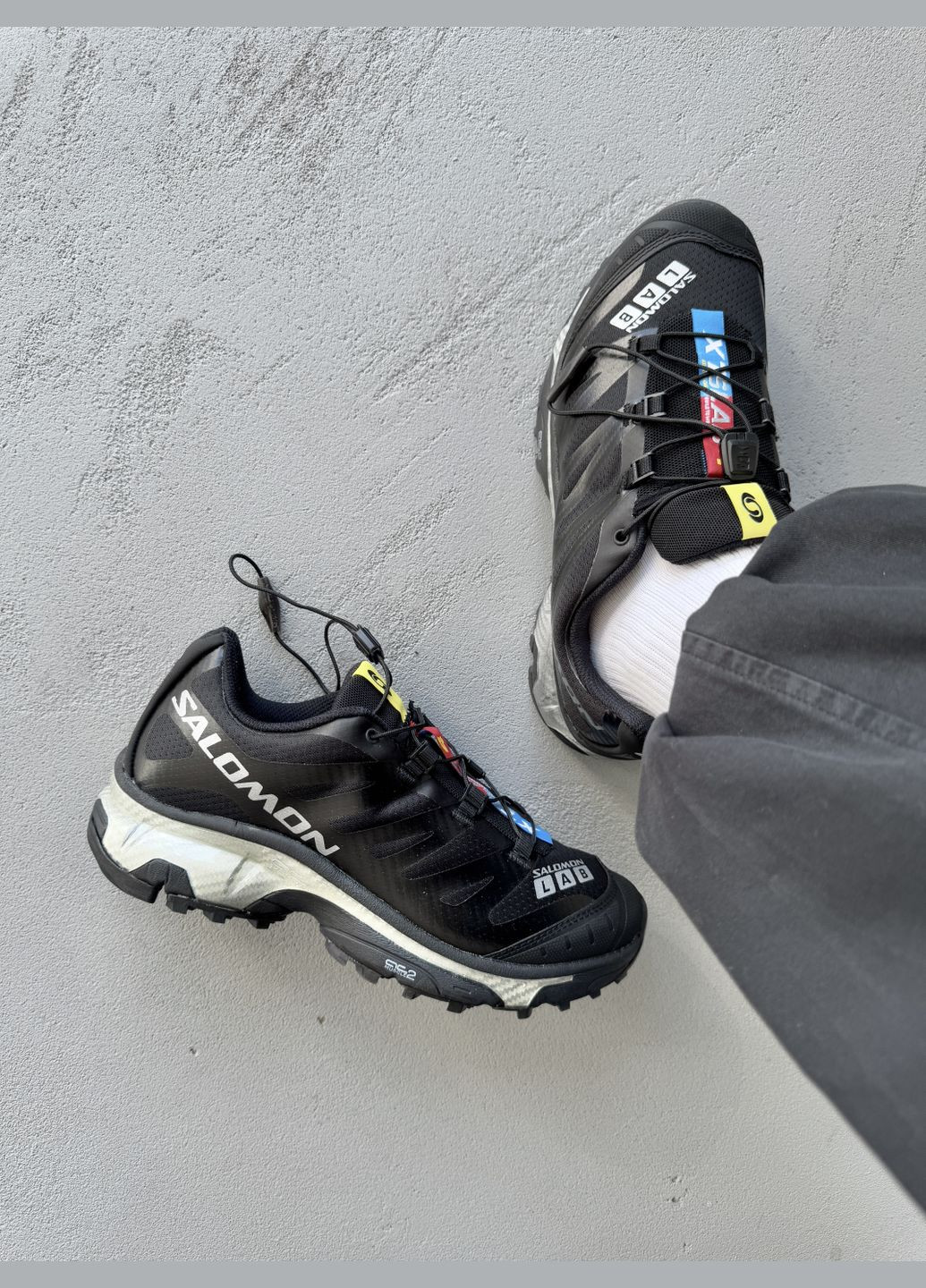 Черные демисезонные кроссовки мужские salomon xt-4 og 'black ebony' | саломон хт-4 черные No Brand