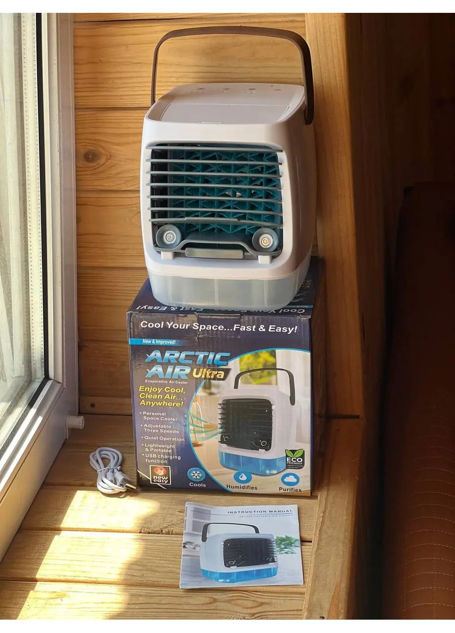 Портативний вентилятор USB з водяним охолодженням, розпилювач, Arctic air cooler AND XL-1375, зволожувач Fan & Fan (364054666)