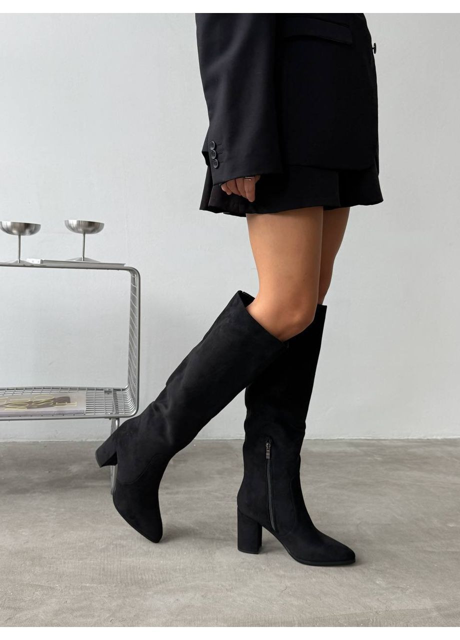 Жіночі зимові чоботи на підборах No Brand (367020350)