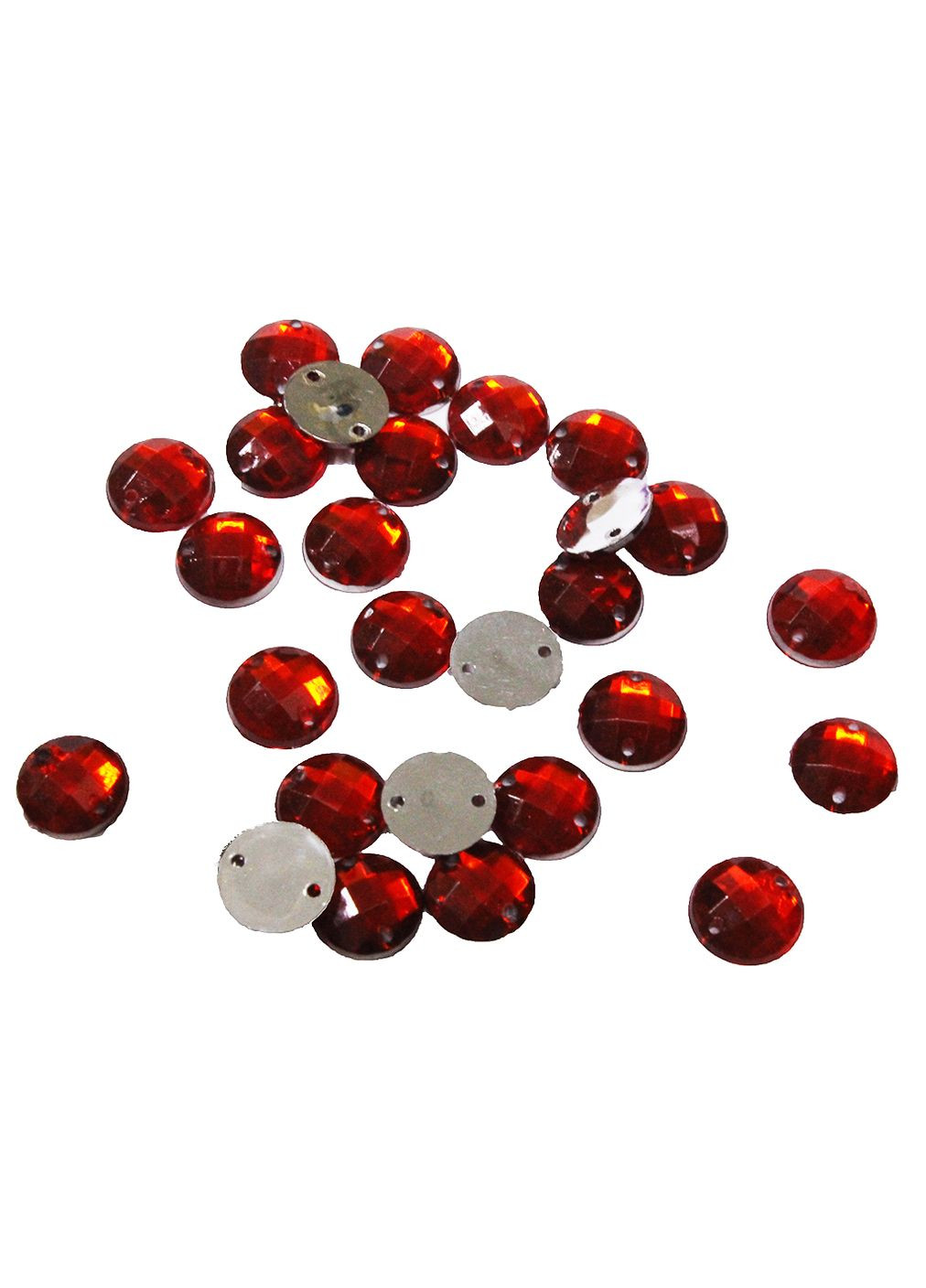 Камни пришивные Кружок маленький красный 10мм/30шт FROM FACTORY IFX (339104473)