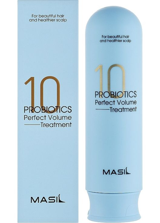 Бальзам для об'єму волосся з пробіотиками 10 Probiotics Perfect Volume Treatment 300ml (1300398-31735628) MASIL (368608922)