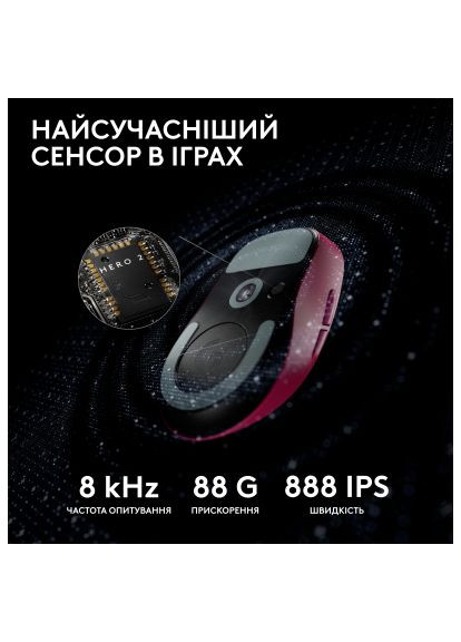 Мишка (910-006797) Logitech G Pro X Superlight 2 Lightspeed Wireless Magenta (366696706)