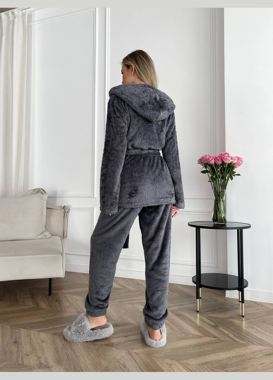 Графітова всесезон піжама трійка No Brand