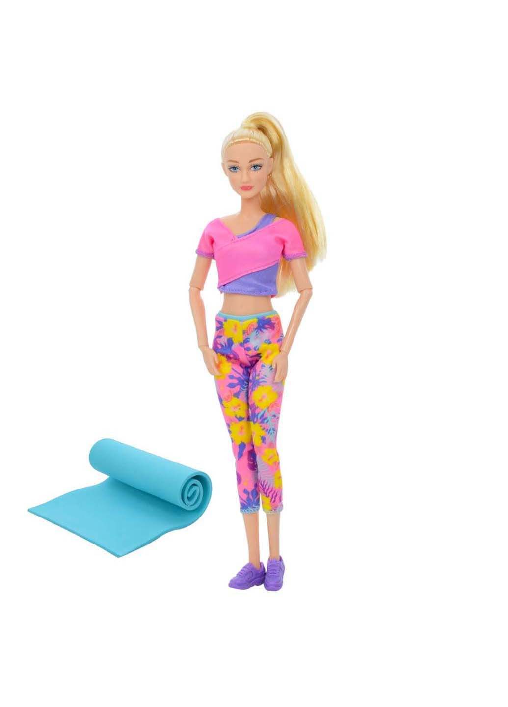Дитяча лялька Yoga girl 8489 28см шарнірна йогамат Defa (292555930)