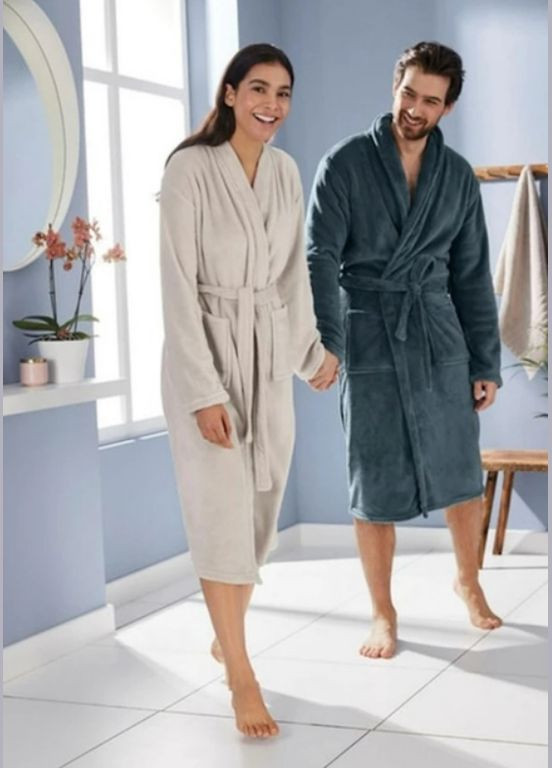 Халат чоловічий теплий мікрофібра 412771 L (52/54) Темно-зелений Livarno home (321999216)