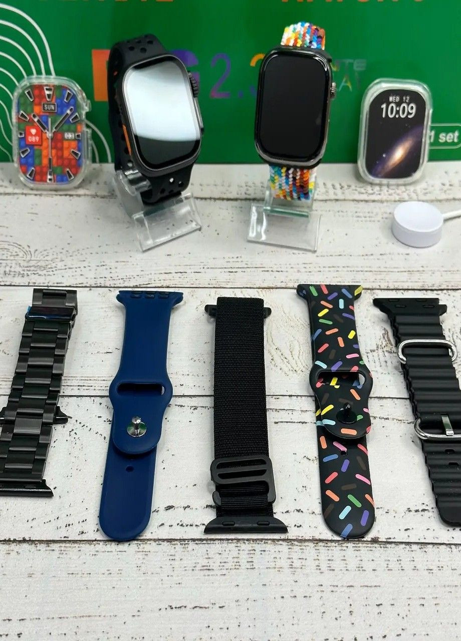 Комплект i50 Suit Max Ultra 2 + 9, Black Smart Watch (369963550)