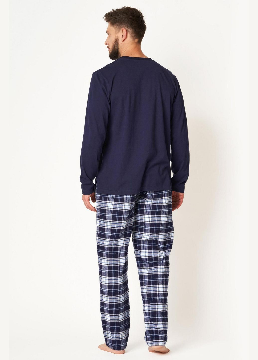 Чоловіча піжама з фланелевими штанами Key MNS 412 B24 blue (316353481)