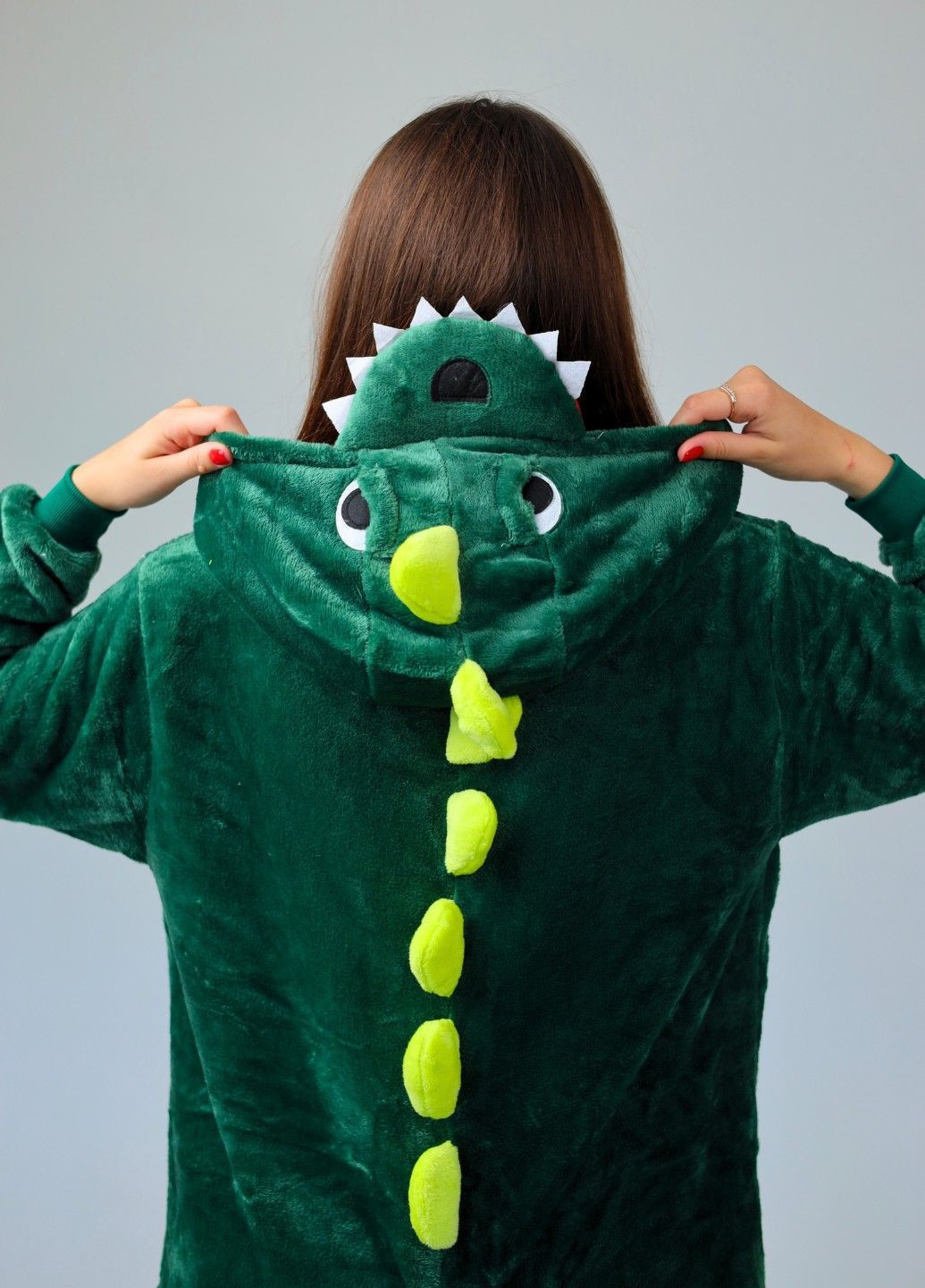 Кігурумі піжама Динозавр Жіноча комбінезон зелений плюшеве Lalapka (362490115)