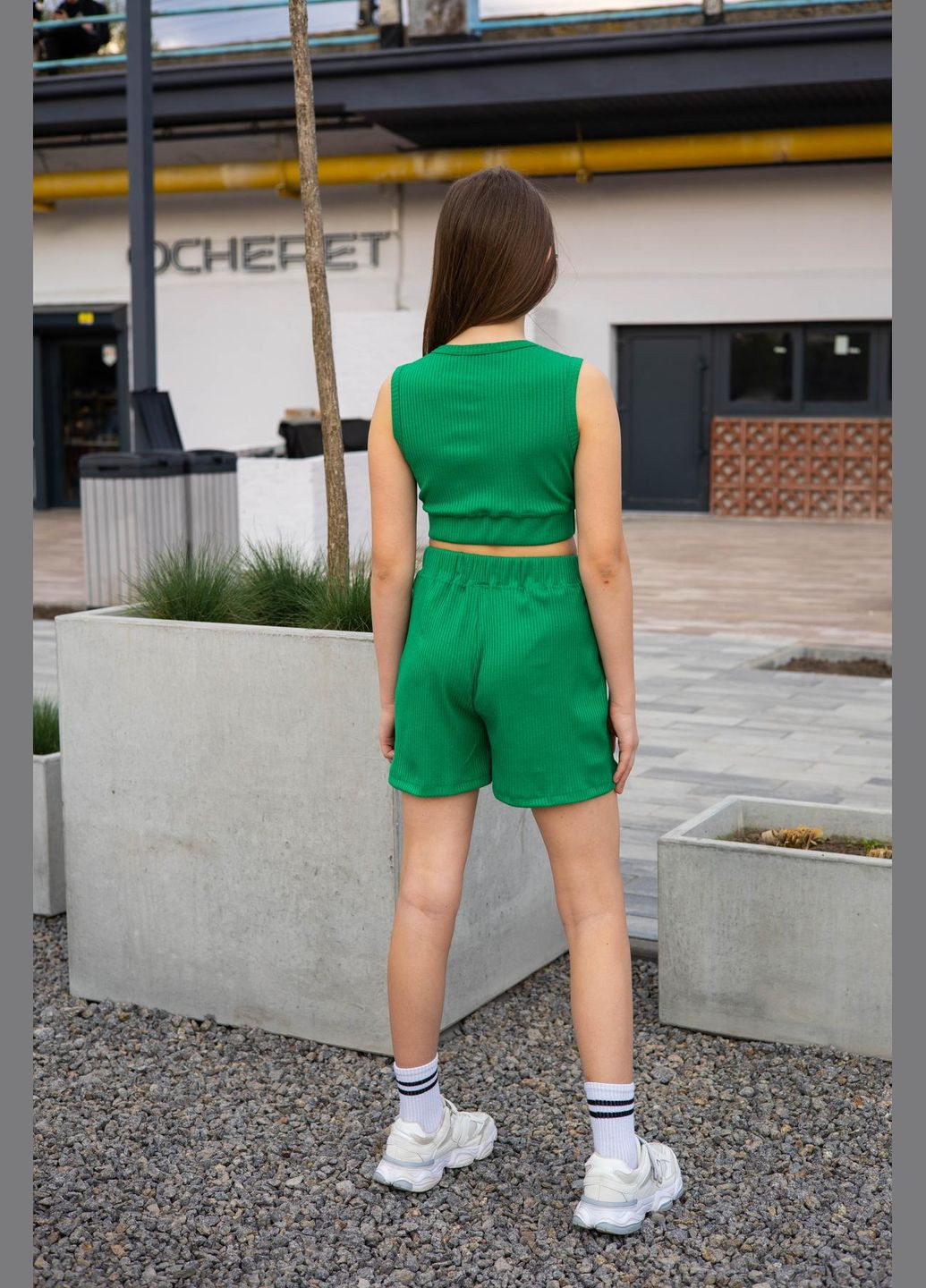 Зелений літній костюм літній трава з шортами IRmAS спортивна