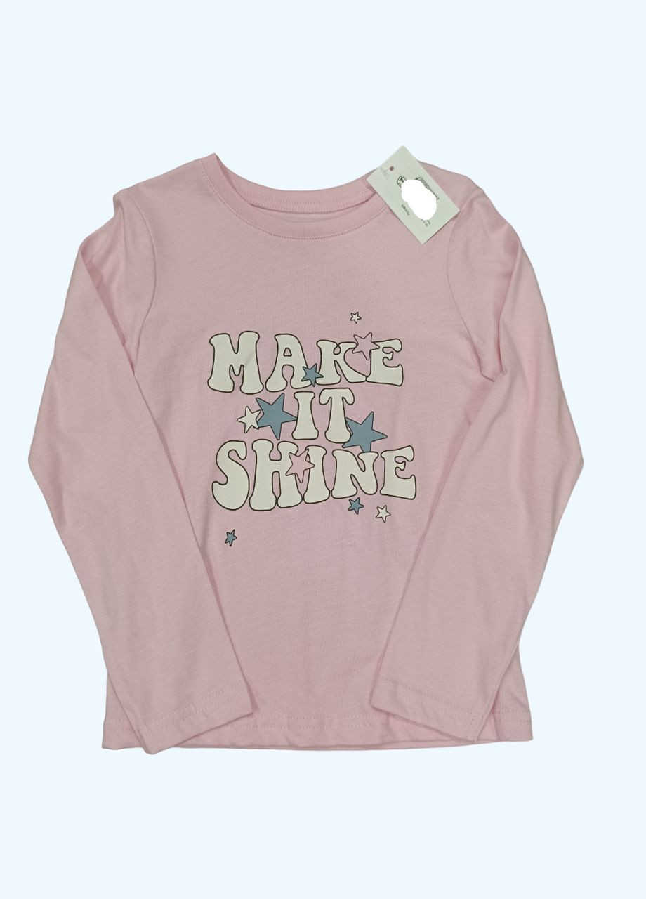 Розовый демисезонный повседневный лонгслив Primark с надписями