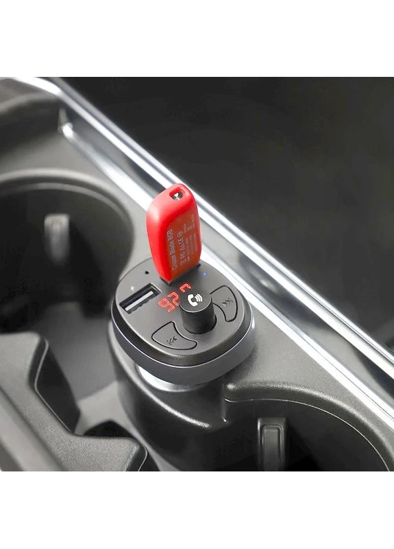 FM трансмиттер модулятор с Bluetooth HOCO E41 Автомобильная двойная USB зарядка Черный Baseus (306447693)