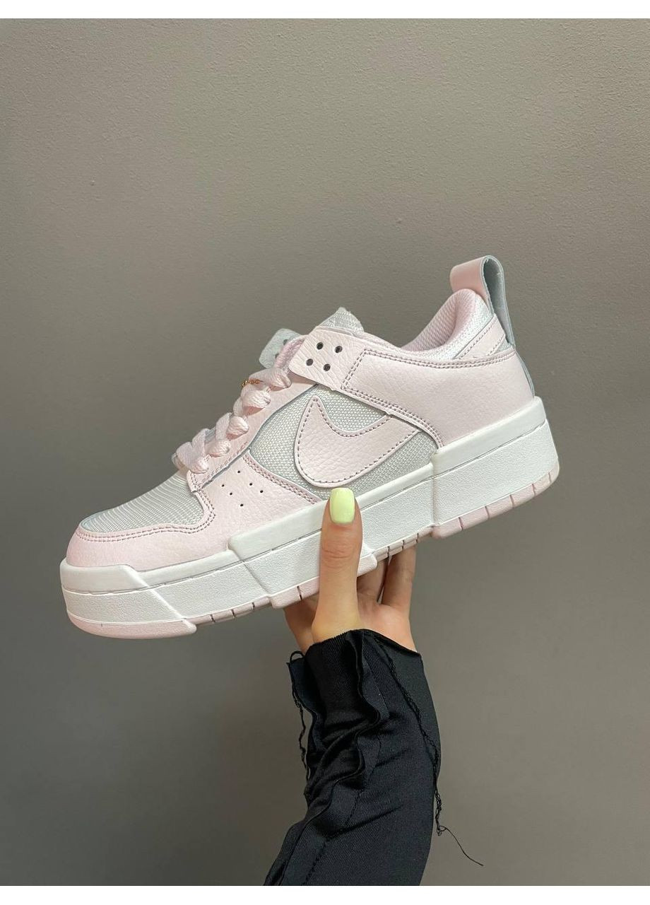 Розовые демисезонные кроссовки мужские nike dunk low disrupt light pink найк сб данк No Brand