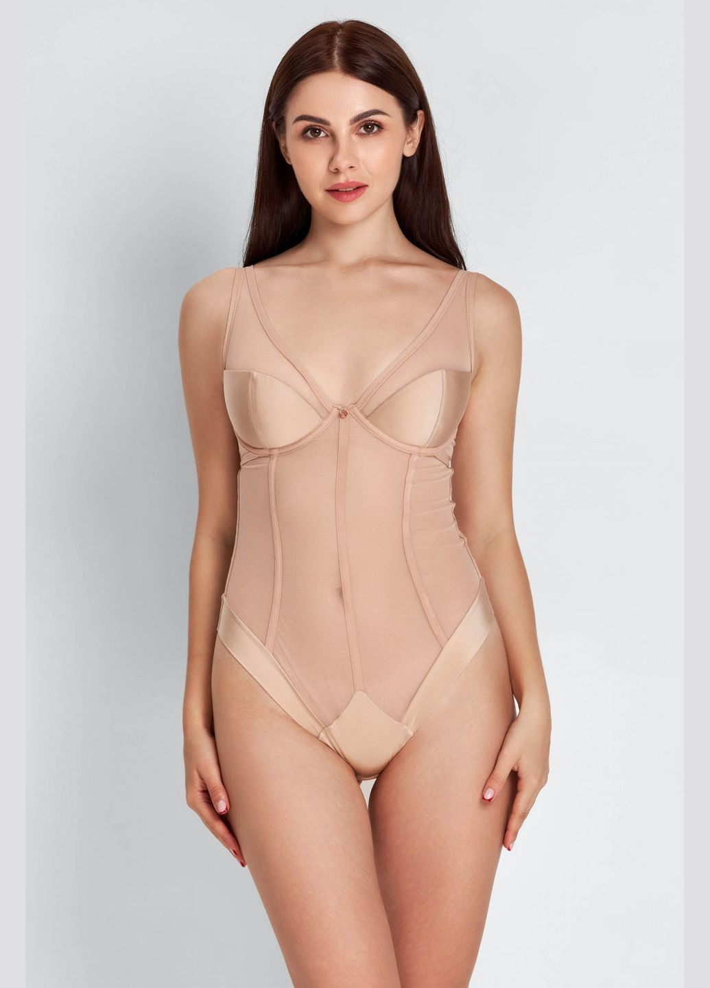 Боди с декоративными швами Anabel Arto 8172-157 beige (322137900)