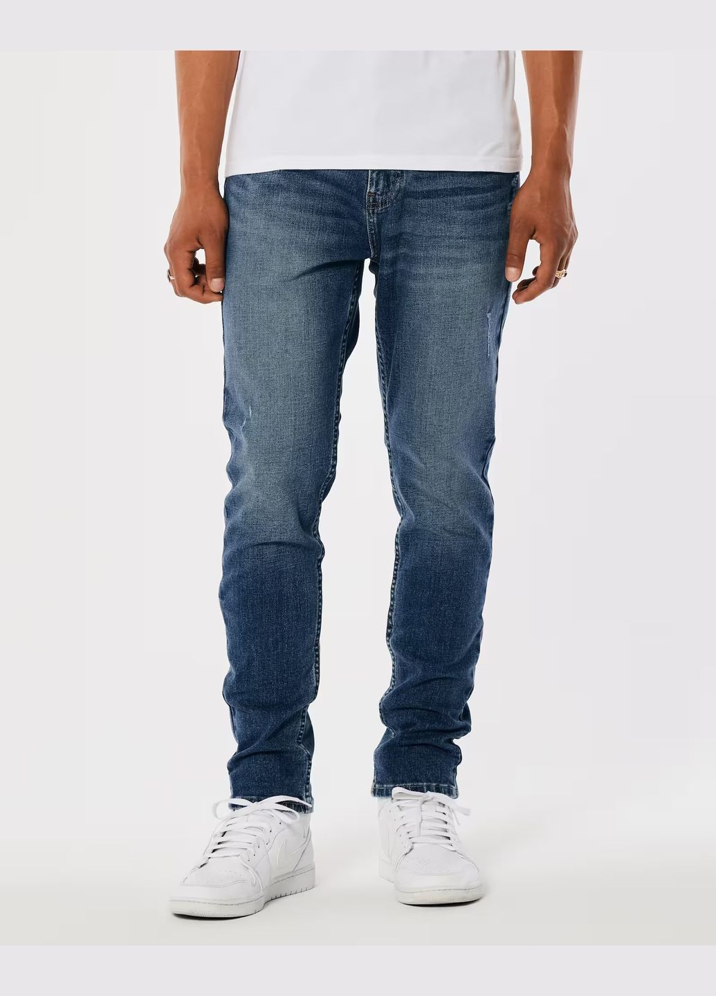 Синие демисезонные джинсы athletic skinny hc9660m Hollister