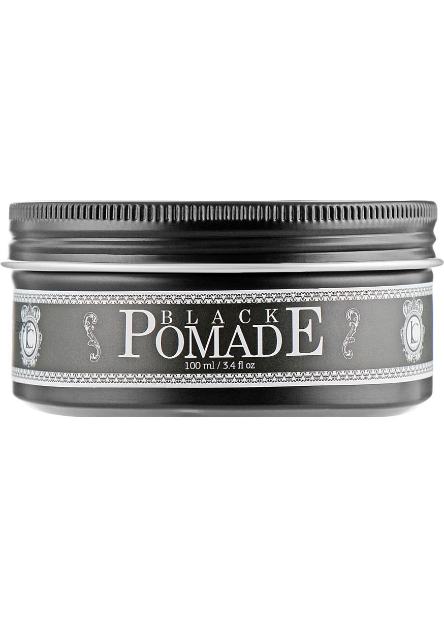Черная помада для стайлинга волос для мужчин Black Pomade Medium Hold Black 100ml (606841-68954) Lavish Care (368662935)