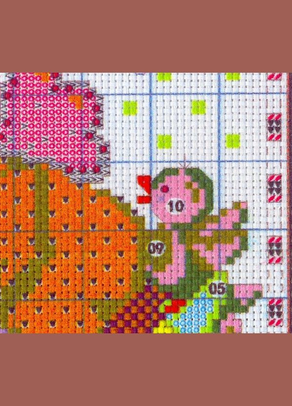 Набор для вышивания по нанесённой на канву схеме "Lovely bear". AIDA 14CT printed, 25*30 см Joy Sunday (313614559)