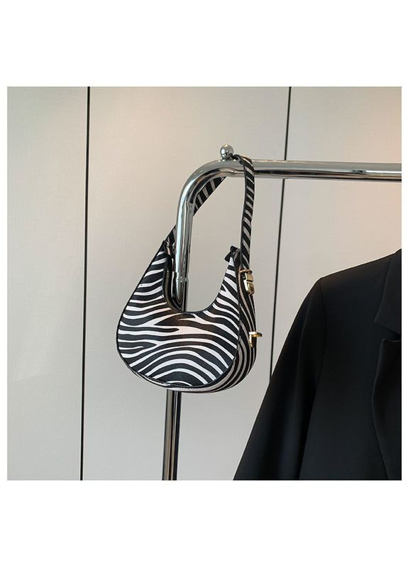 Женская сумка багет 9243 через плечо далматинец зебра леопардовая No Brand (366871863)