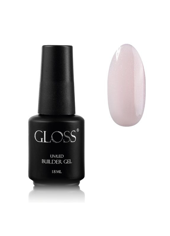 Однофазний гель з пензлем Builder Gel GLOSS Nude Glossy, 18 мл Gloss Company (283296247)