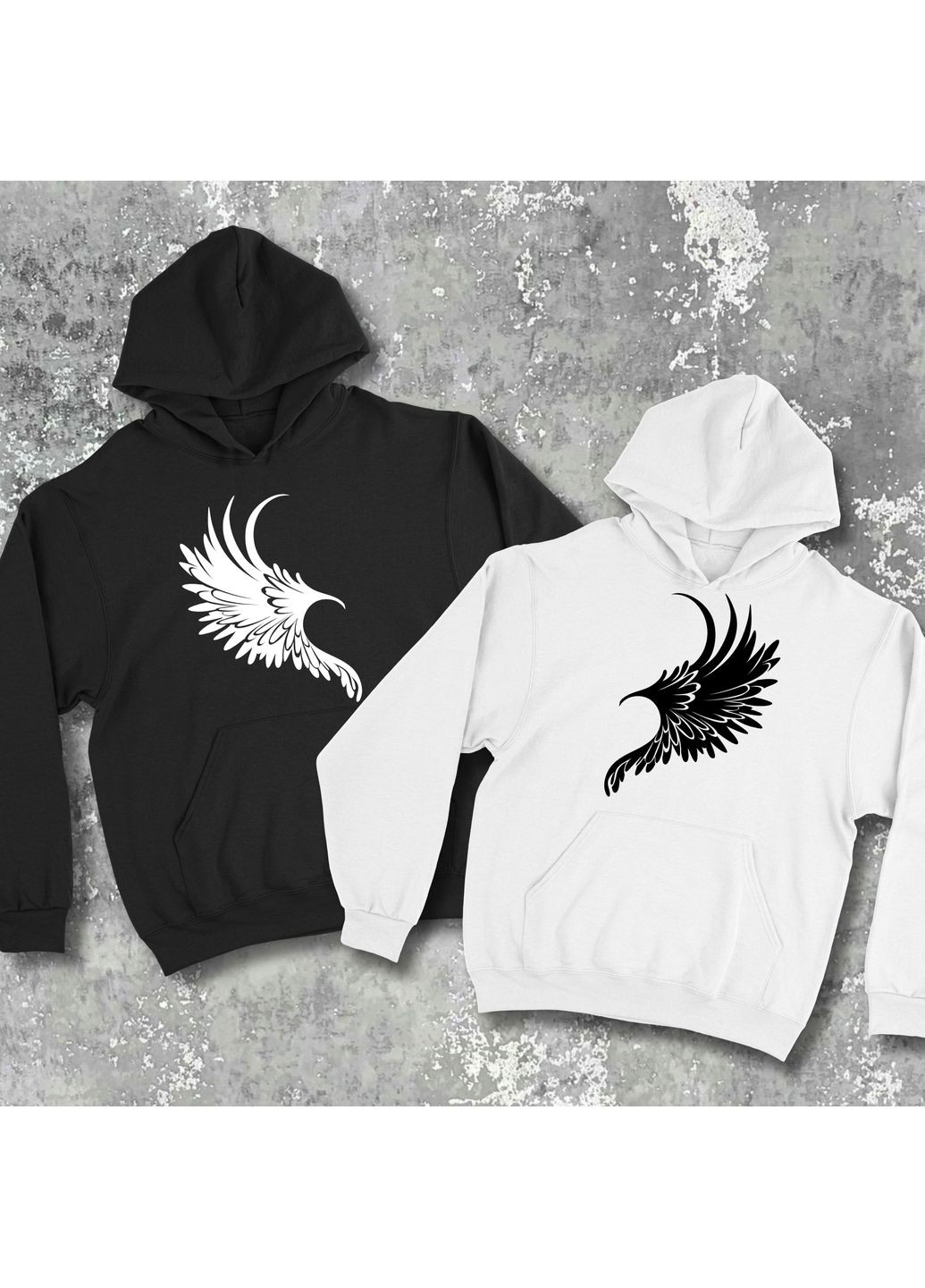 Парні худі з принтом - Крила! Hand Made (361266181)