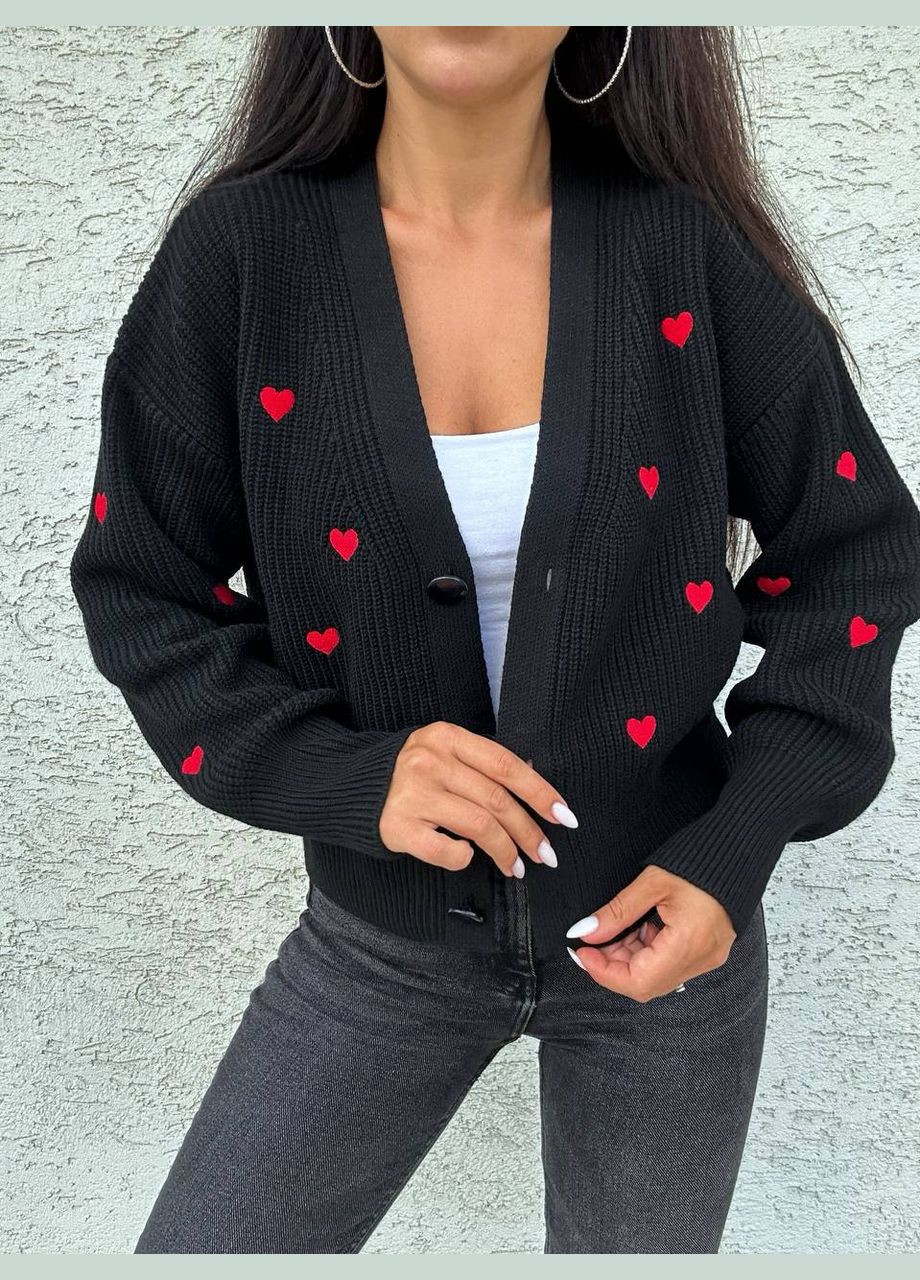 Черный демисезонный кардиган Vakko