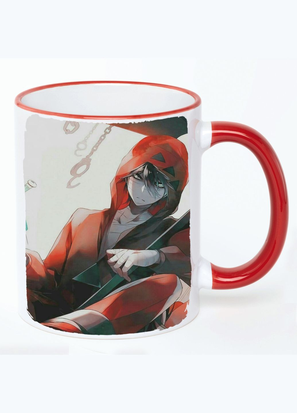 Чашка Ангел кровопролиття Аніме #002 (кухоль, кухоль) Біла з Червоною ручкою 330 мл No Brand (322713530)