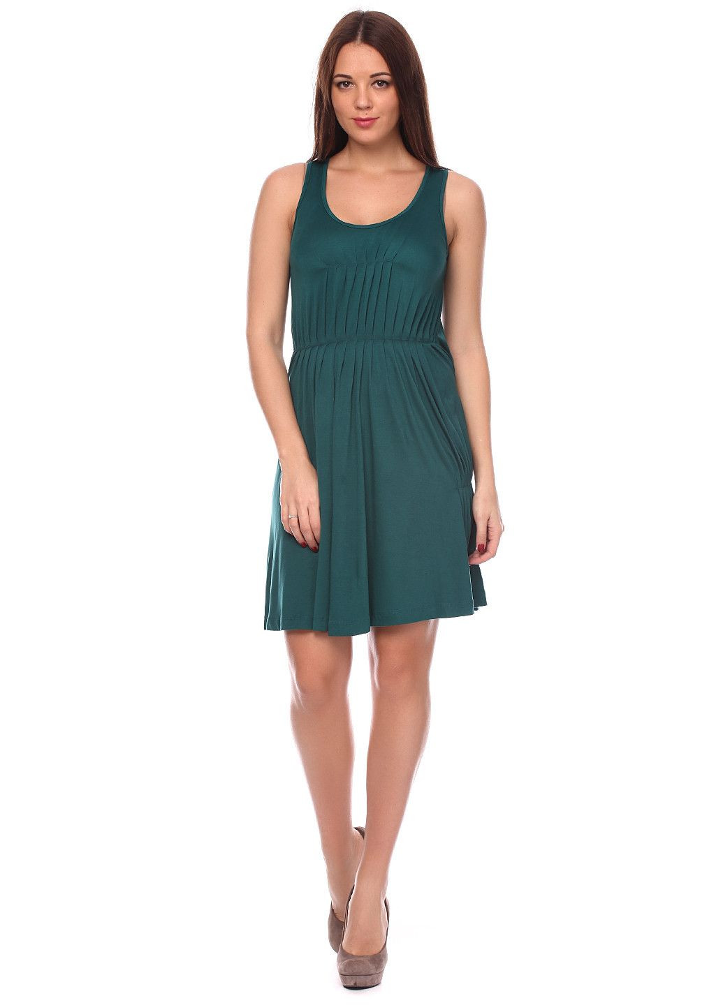 Зеленое повседневный платье зеленый Pixie Dust однотонное