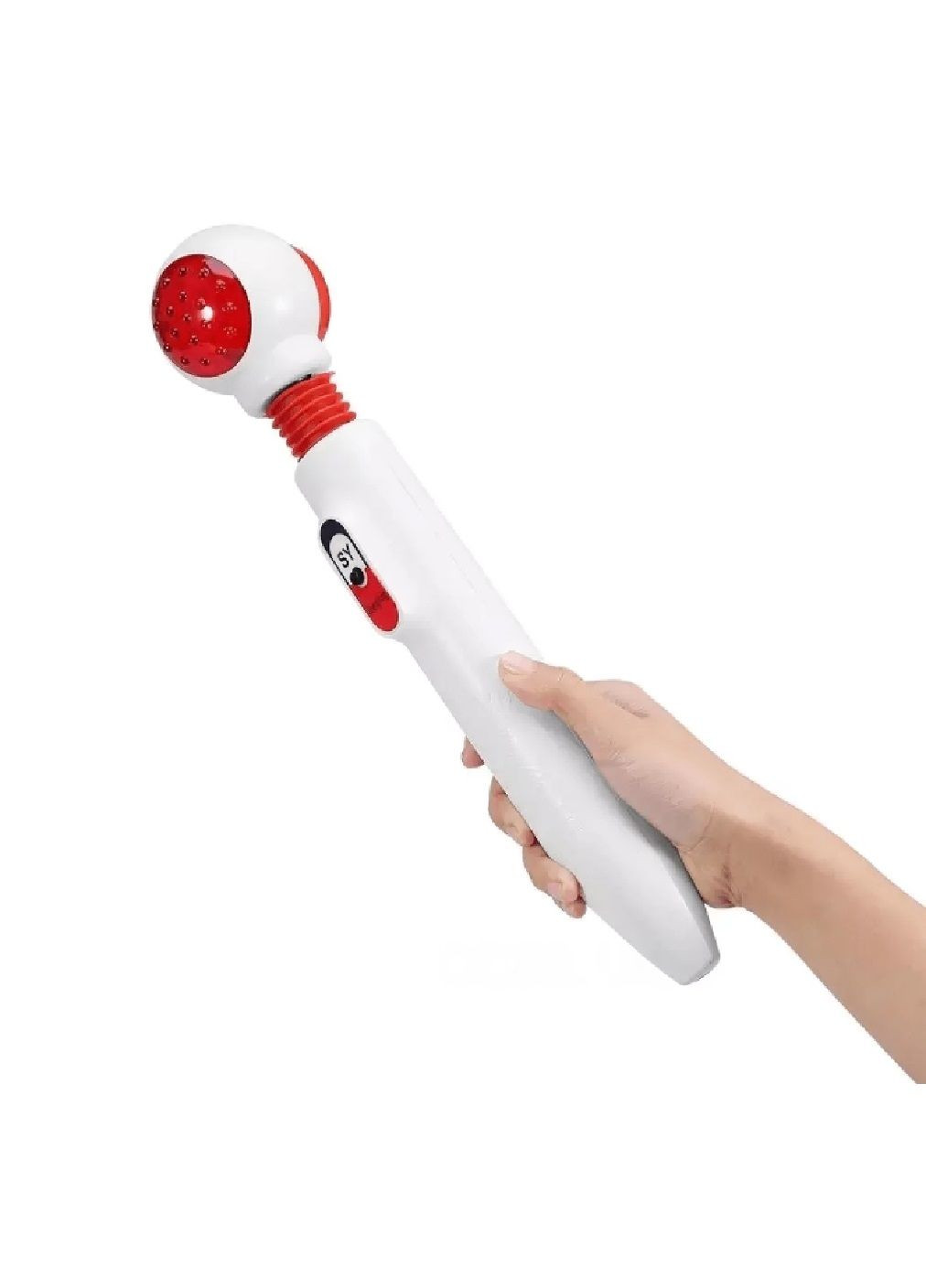 Ручний масажер біостимулятор вібраційний для імпульсної терапії з батарейкою роботою від мережі 7х7х35 см (477813-Prob) Unbranded (300303002)