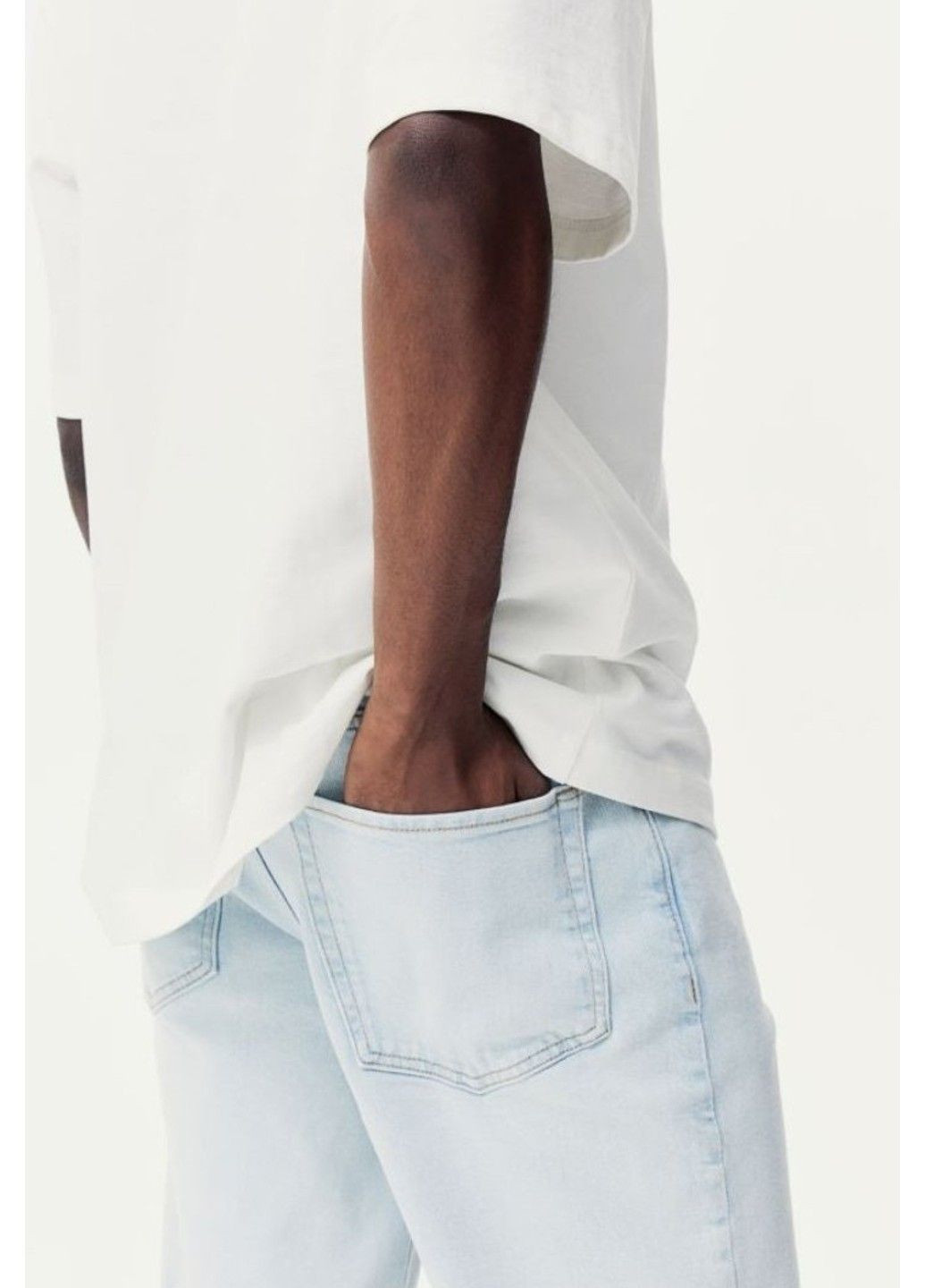 Чоловічі джинсові шорти Slim Fit (57027) W30 Блакитні H&M (292784492)