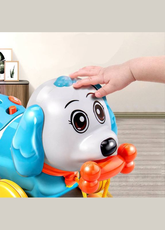 Музична каталка на мотузочку YL617B для малюків Цуценя скарбничка, каталка Sobebear (327215910)