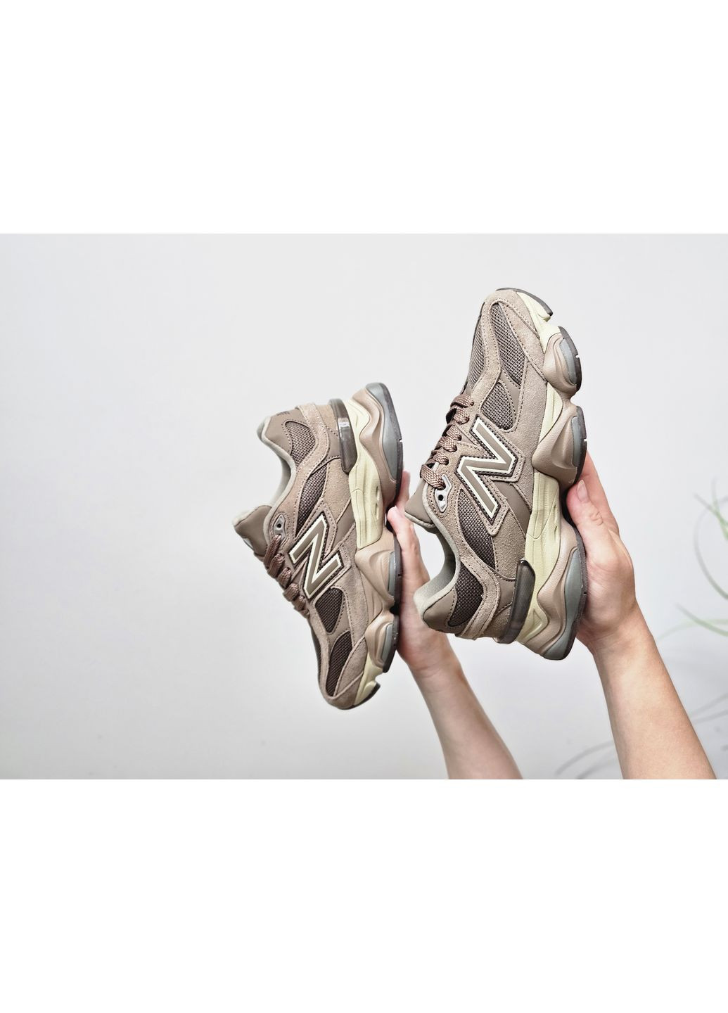 Кросівки жіночі і чоловічі New Balance 9060 beige brown | Нью Беланс 9060 коричневі No Brand коричневі демісезони (364087944)