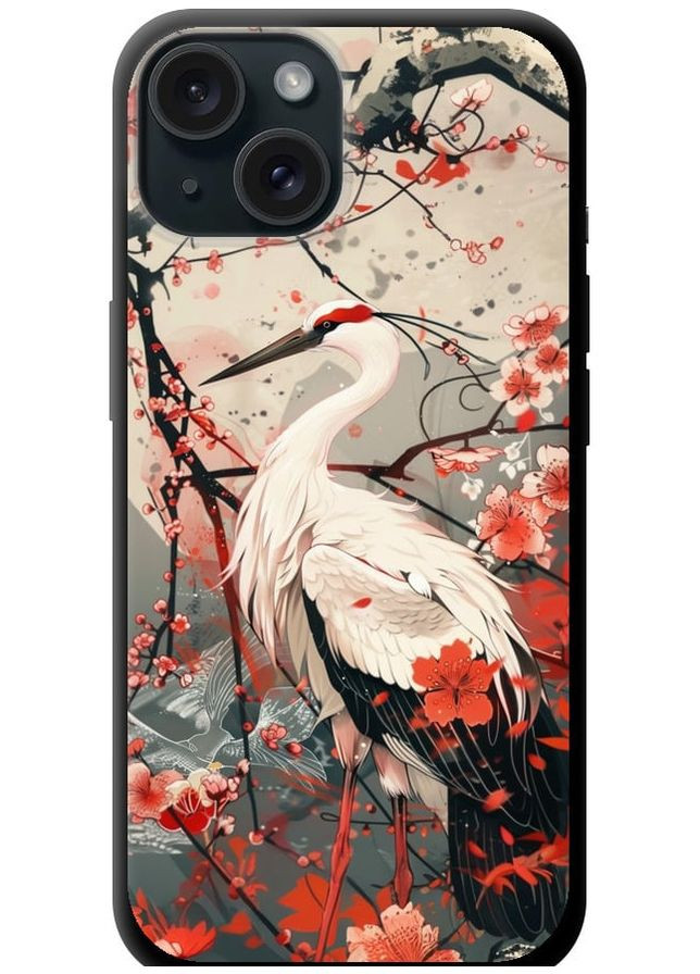 TPU чехол 'Аист в цвету сакуры' для Endorphone Apple iPhone 15 (291420377)
