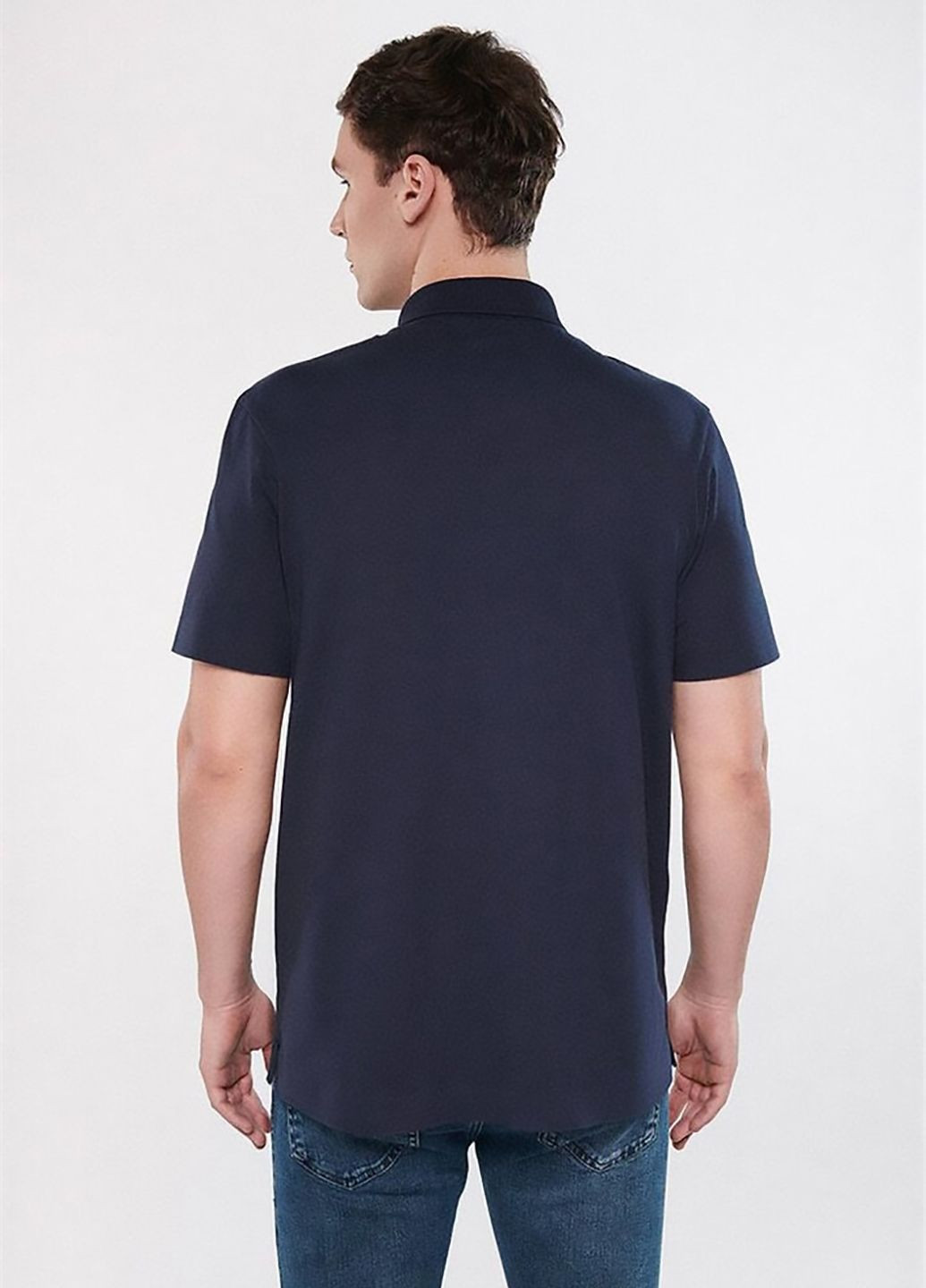 Темно-синяя футболка-поло для мужчин Mavi однотонная