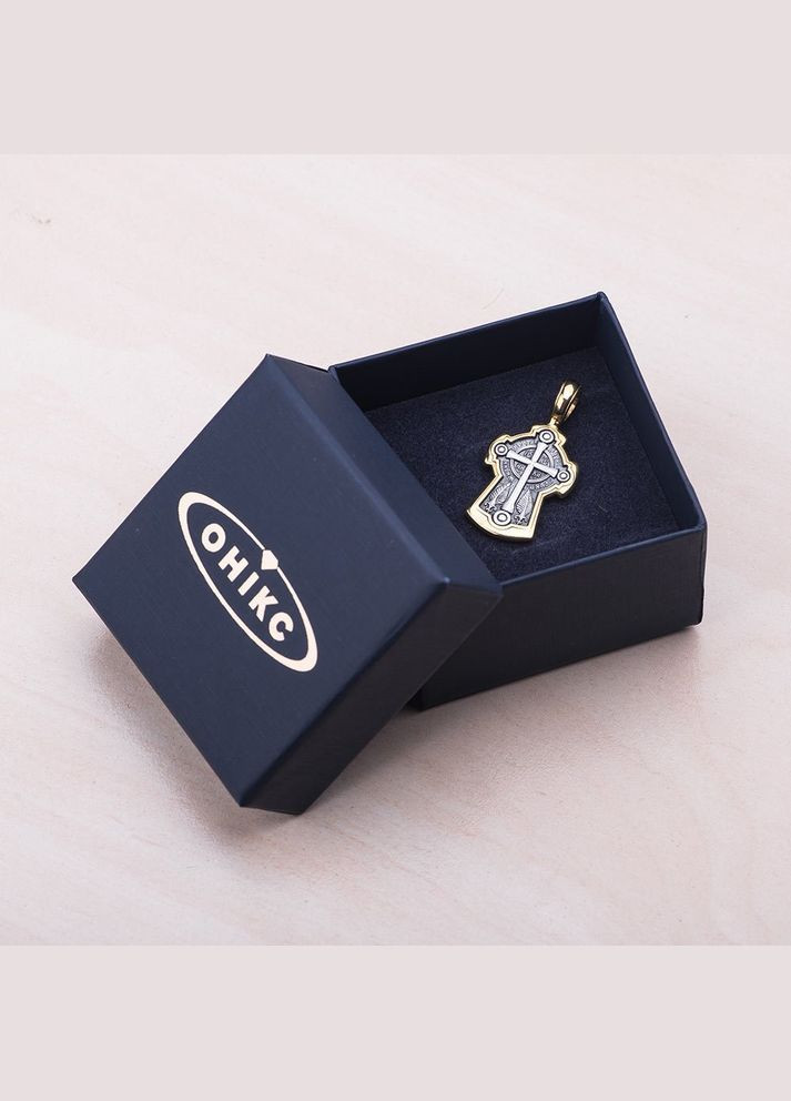 Срібний хрест (позолота) 132446 Oniks (264022707)