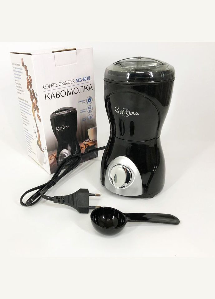 Кофемолка SCG-601B 200 Вт, кофемолка мощная, кофемолка електрична, измельчитель кофейных зерен Suntera (364665095)