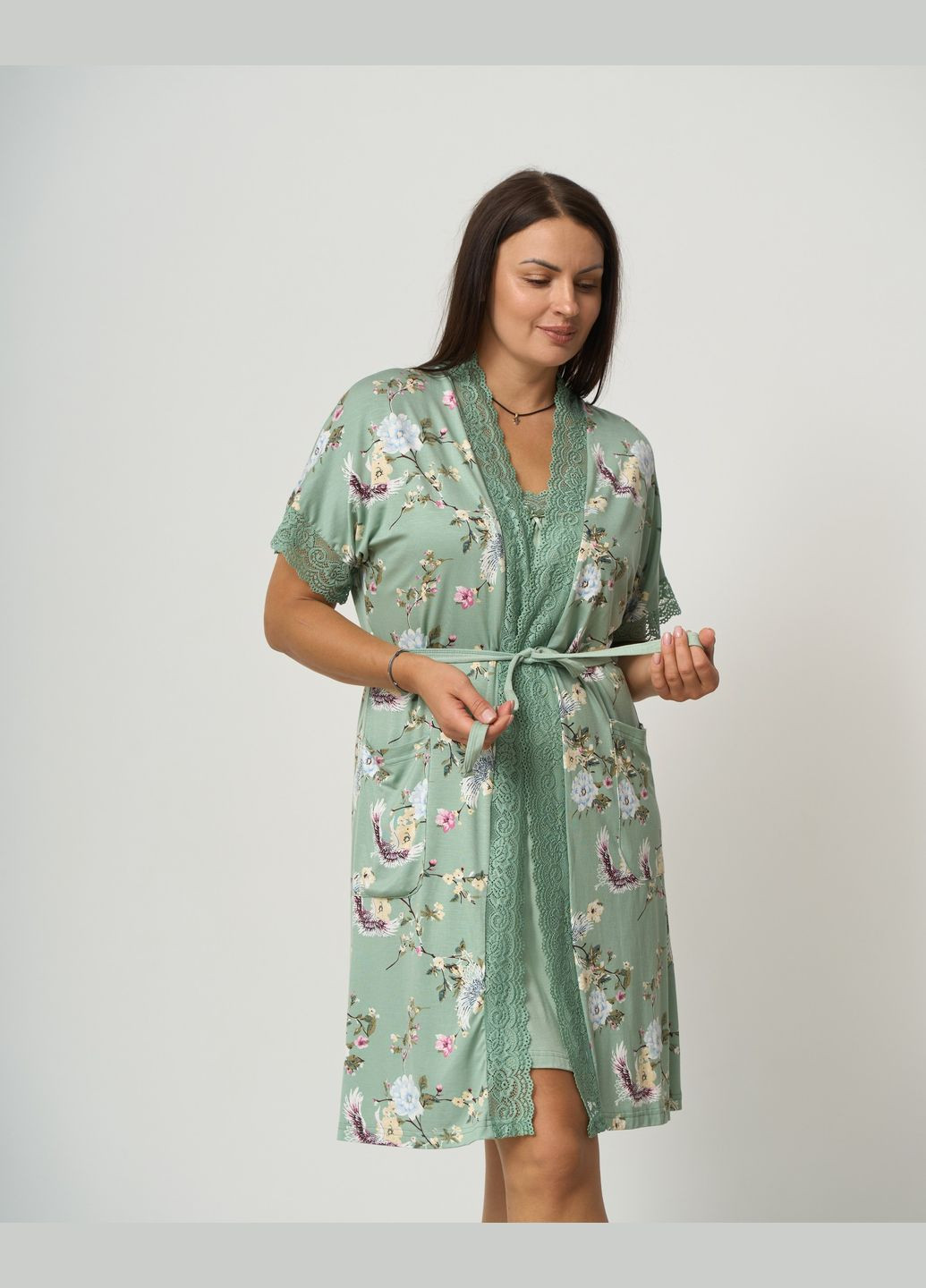 Комплект халат та сорочка батал Nicoletta (317356065)