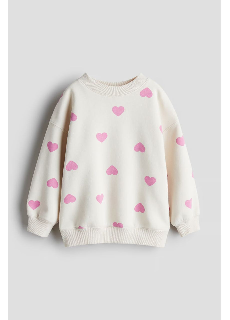 H&M свитшот на флисе бежевый